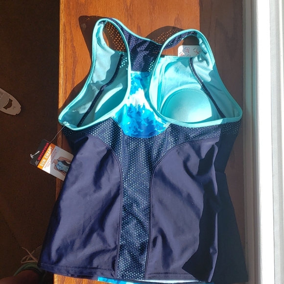 Sun Smart Peppermint Tankini Top UPF 30+ - Picture 2 of 8